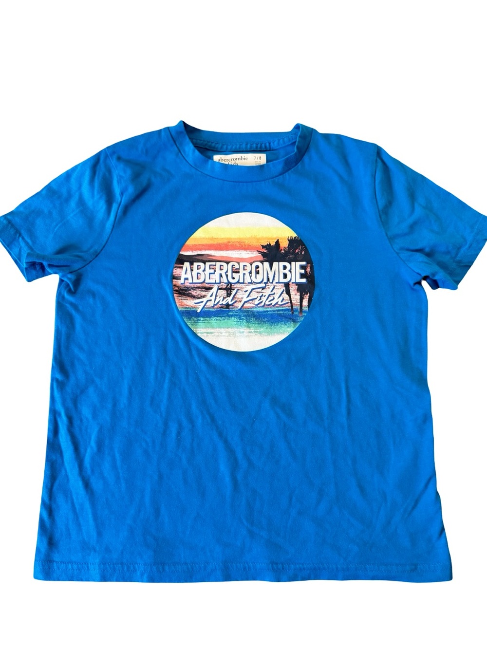 abercrombie kids Bright Blue Sunset Graphic Tee